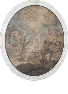 Deckengemälde mit Martyrius des Laurentius